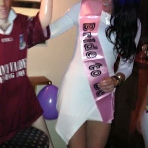 Christopher white waffle dress